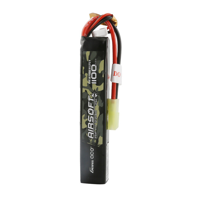 Gens Ace 25C 1100mAh 3S 11.1V Airsoft Lipo Battery With Tamiya Plug-image