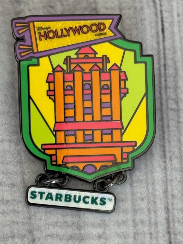 2025 Disney Starbucks Mystery Pin Hollywood Studios Tower of Terror New
