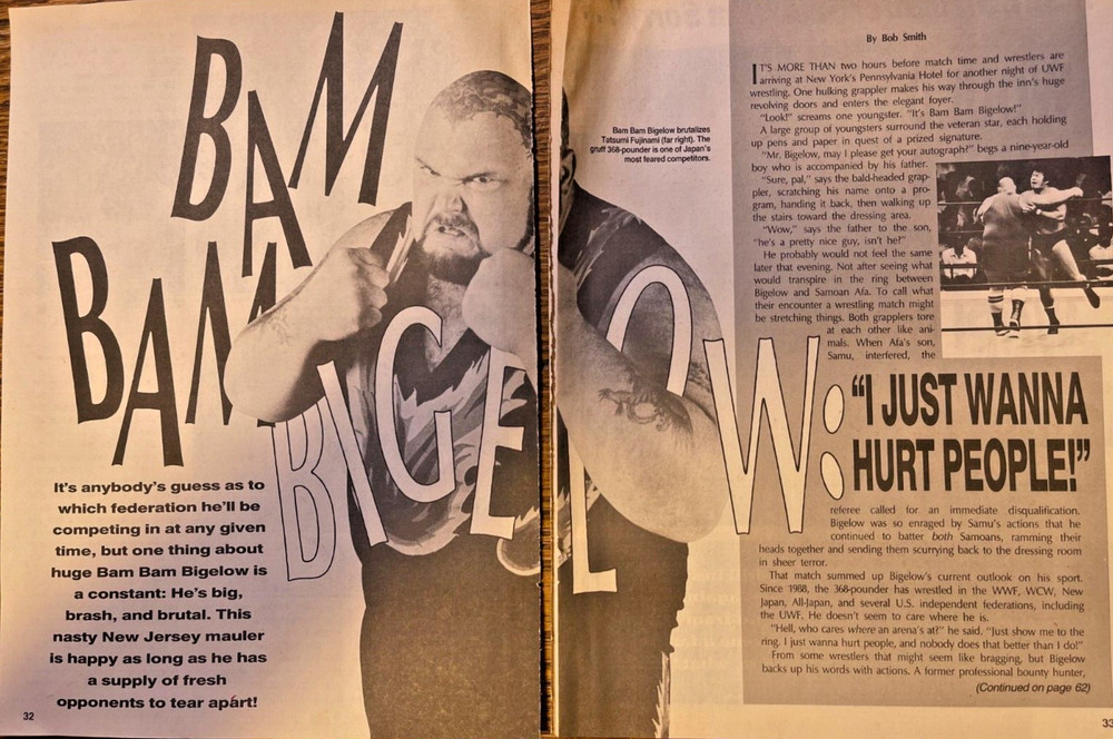 1991 Pro Wrestler Bam Bam Bigelow Scott Charles Bigelow