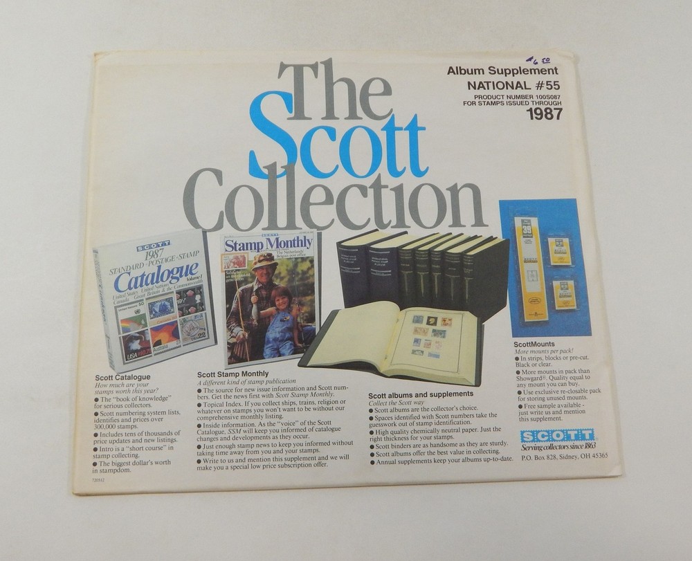 The Scott Collection National #55 1987 Supplement 100S087 Stamp Album Pages