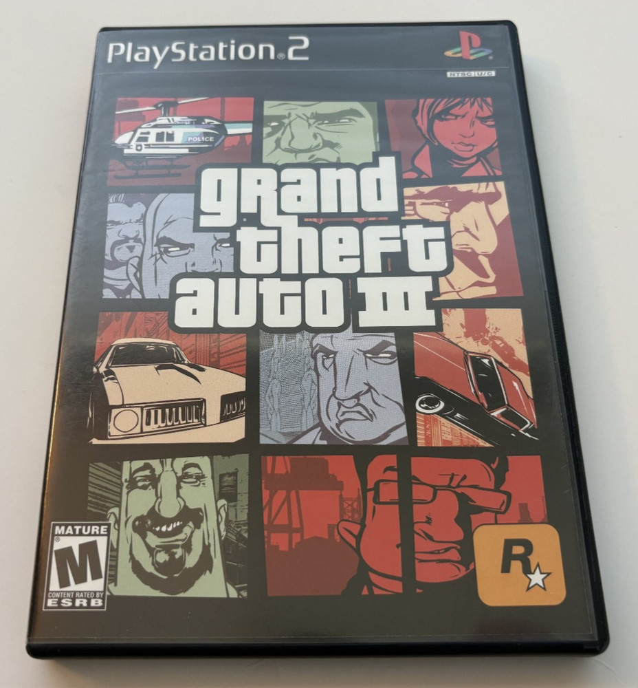 Grand Theft Auto III (Sony PlayStation 2, 2003) PS2 W/ Manual & Map