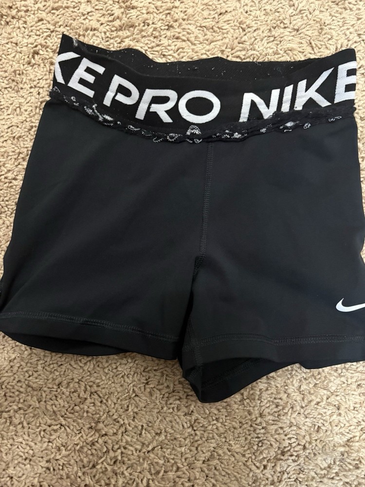 Nike Pro Women’s S Black Compression Shorts Pull On Elastic Waist Stretch