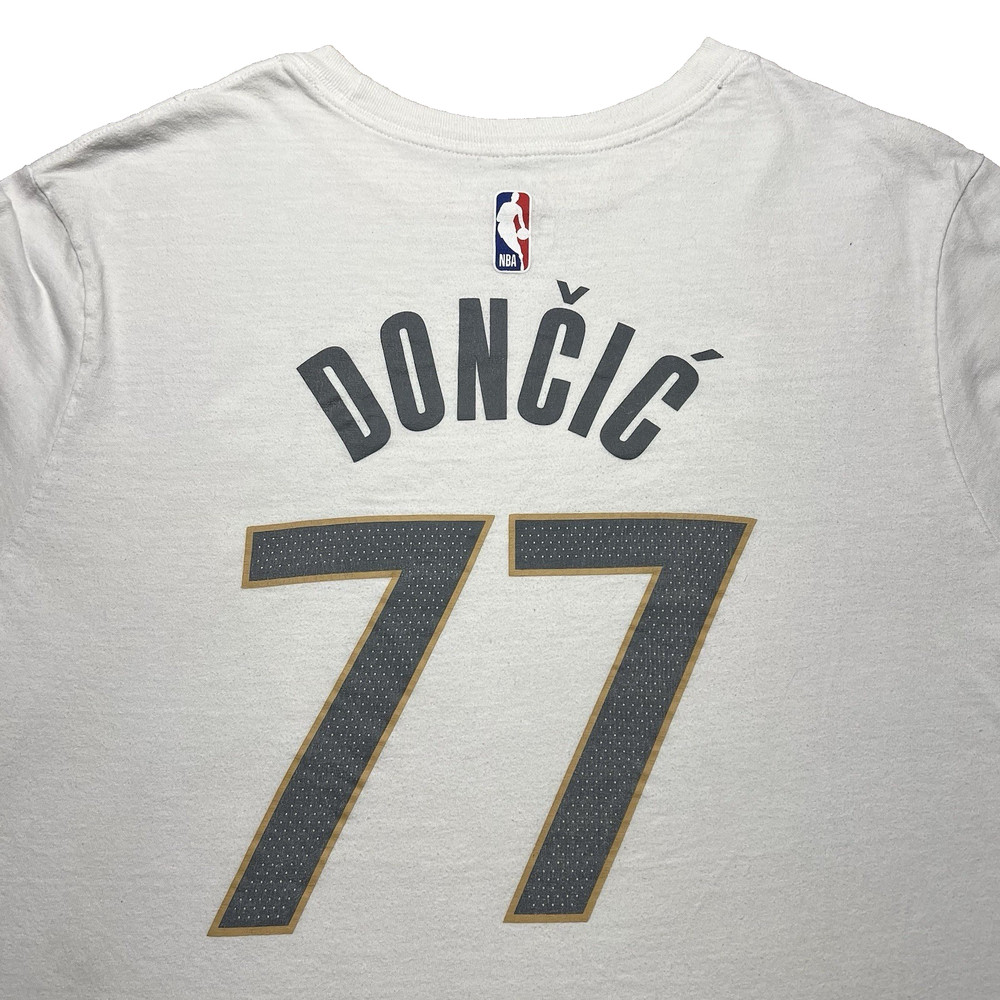 Nike Luka Doncic Dallas Mavericks City Edition Jersey T Shirt Mens Large White