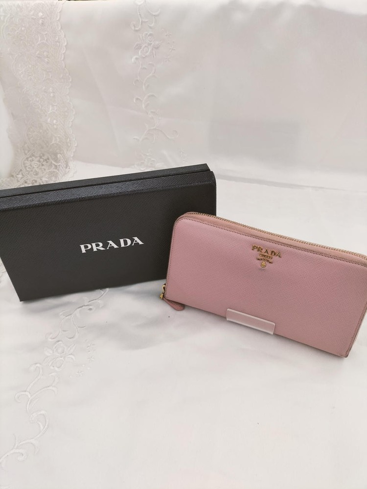 Prada Saffiano Multicolor Zip Around Long Wallet in Leather