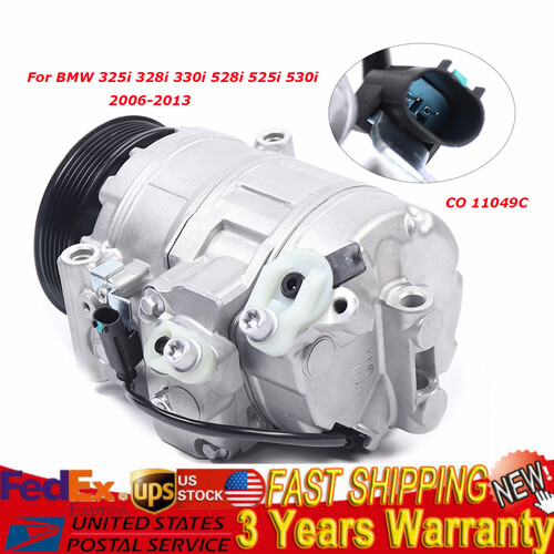 A/C Air Compressor w/Clutch For 2006-13 BMW 325i 328i xDrive 330i 528i 525i 530i