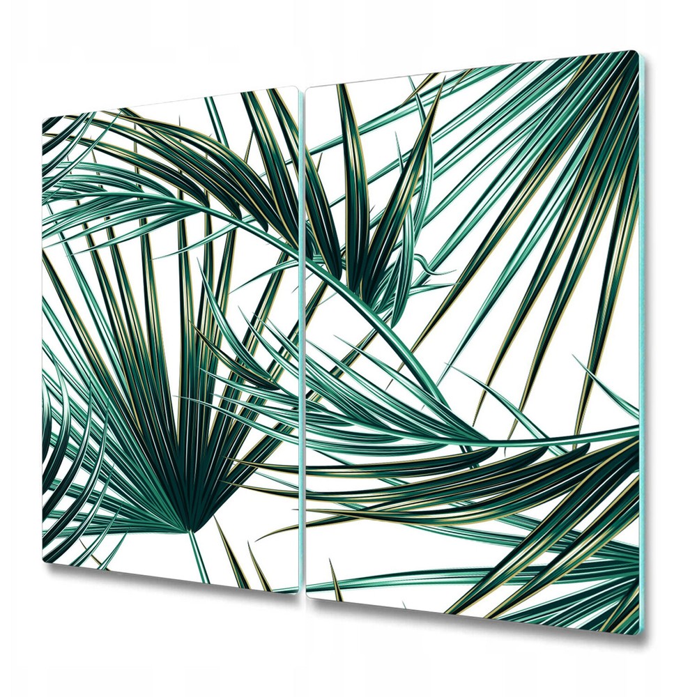 Glass Worktop Saver Kitchen Palm leaf Foliage Leaves Greenery Tropical Island