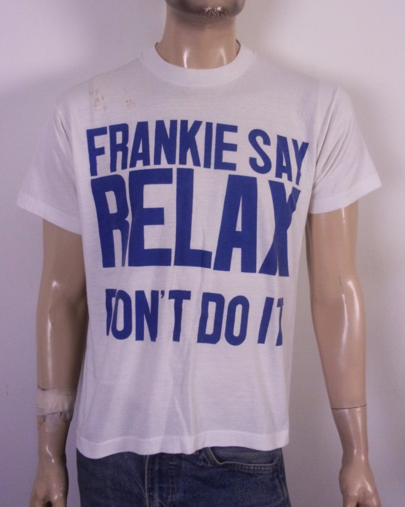 vintage 80s Frankie Goes to Hollywood T-Shirt Relax Don't Do It Gay Pop XL