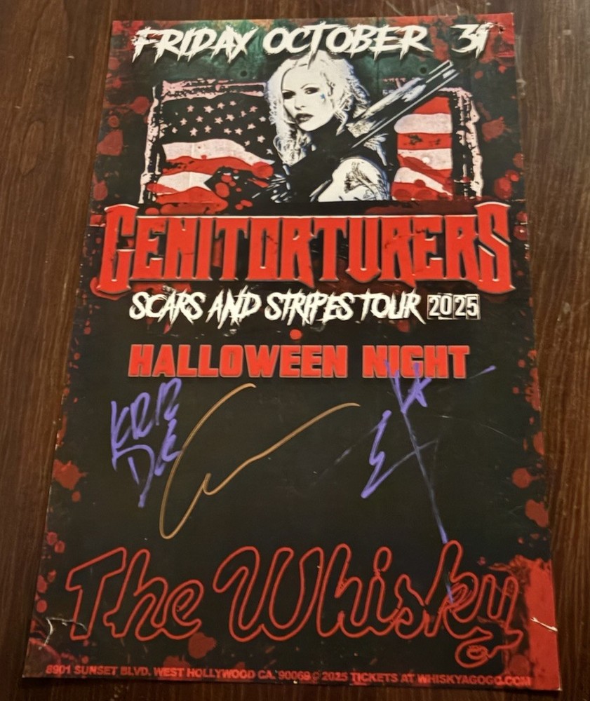 Genitorturers band Signed / Autographed Whisky A Go Go Official Show Poster COA