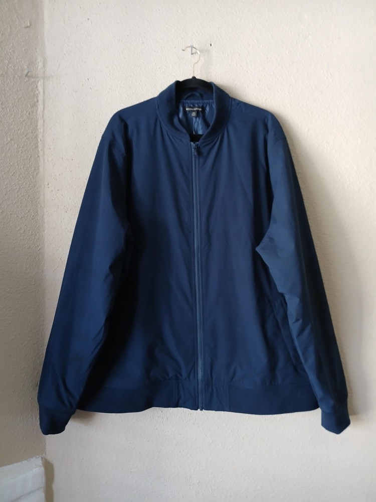 Banana Republic Jacket Mens 2XL Navy Bomber Full Zip Lightweight Polyester Lined