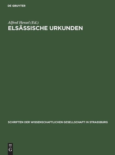 Elsässische Urkunden (Hardback)