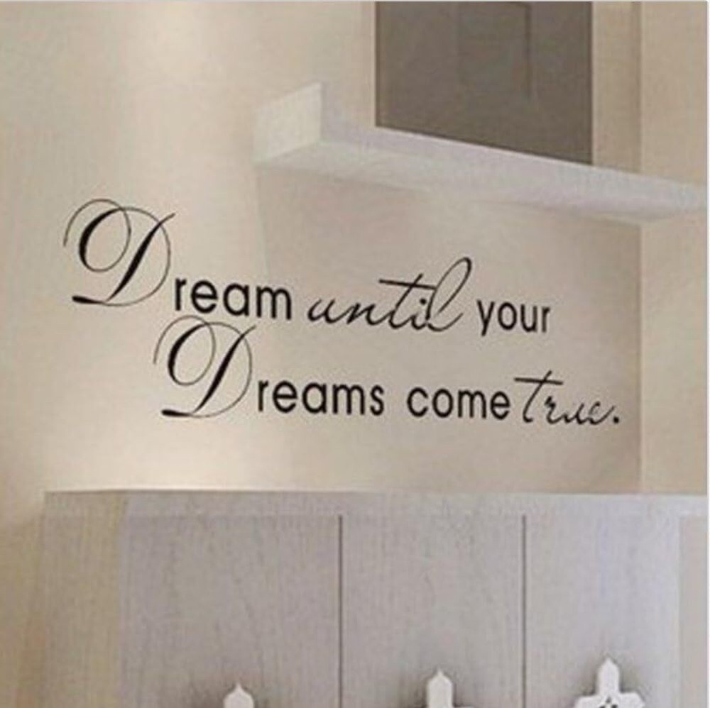 Picniva Black 5x24 Dream Until Your Dreams Come True Vinyl Decal