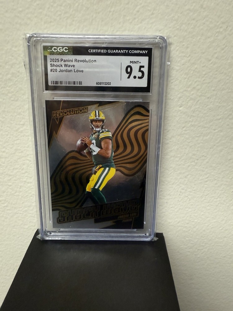 2025 Panini Revolution Shock Wave Jordan Love CGC Mint+ 9.5 Green Bay Packers Qb