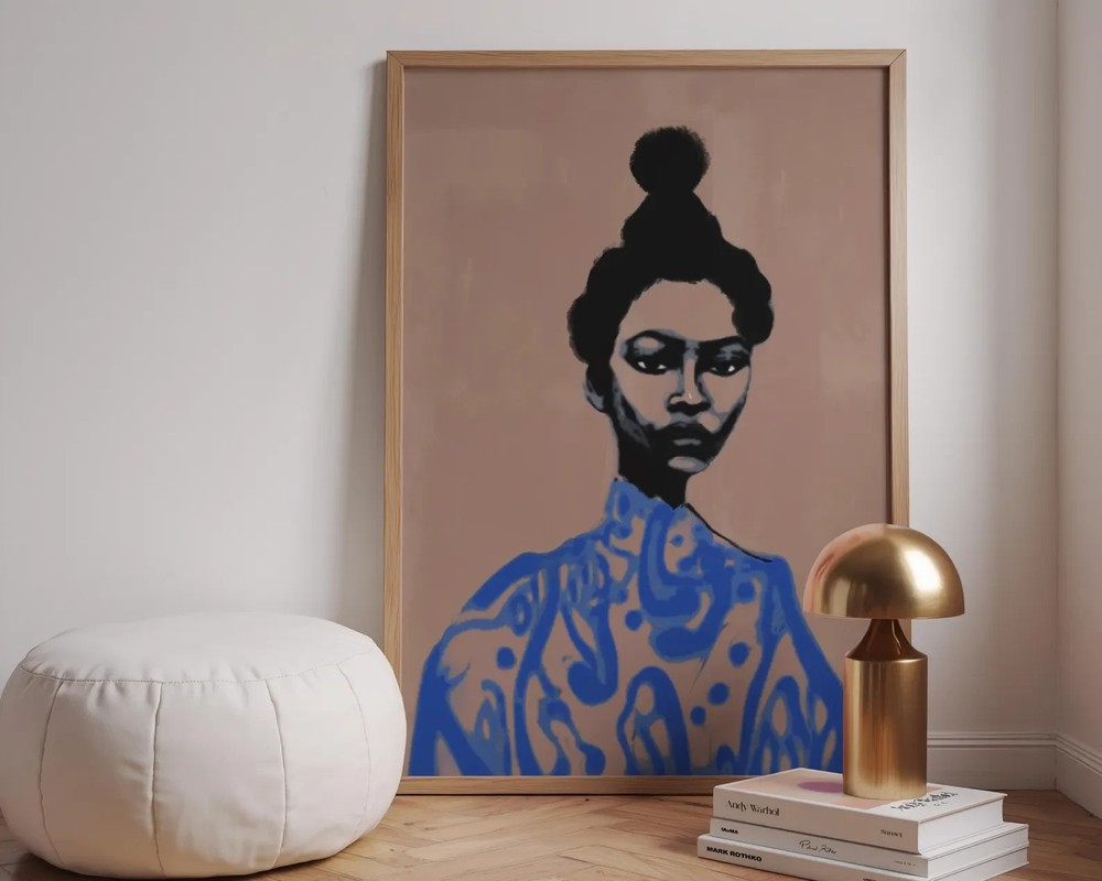 ʝenee Black Woman Art ɅfrocentriȻ Wall Decor