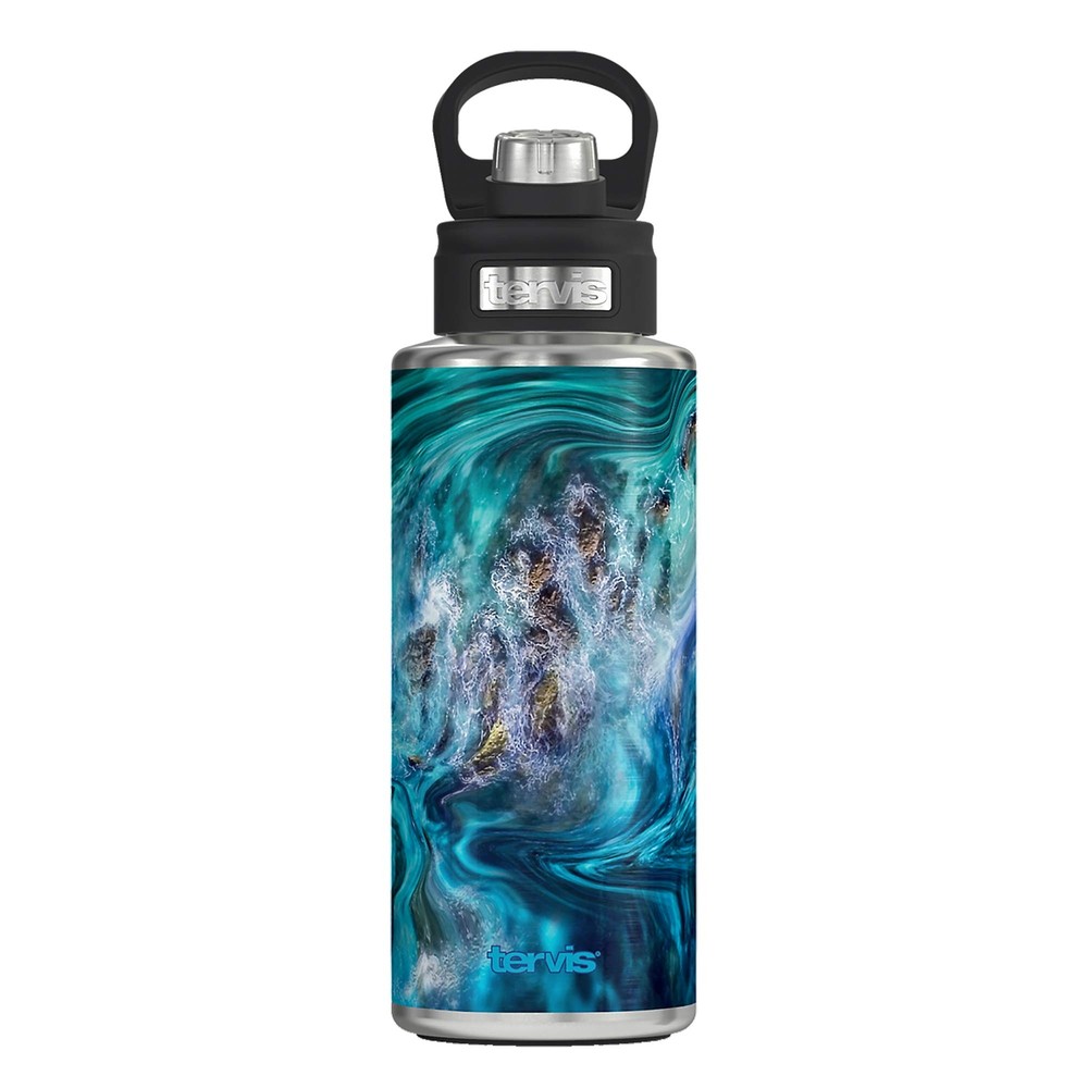 Teal Splash Triple Insulated Tumbler Travel Cup Keeps Drinks Cold, 32oz Wide ...
