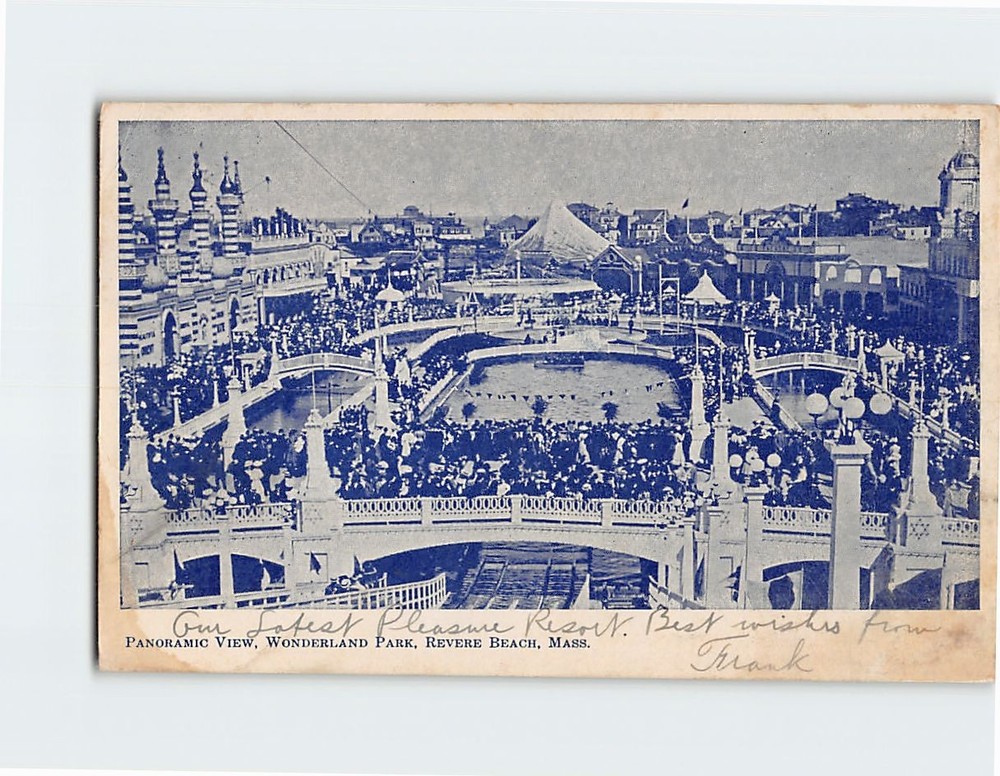 Postcard Wonderland Park Revere Beach Massachusetts USA