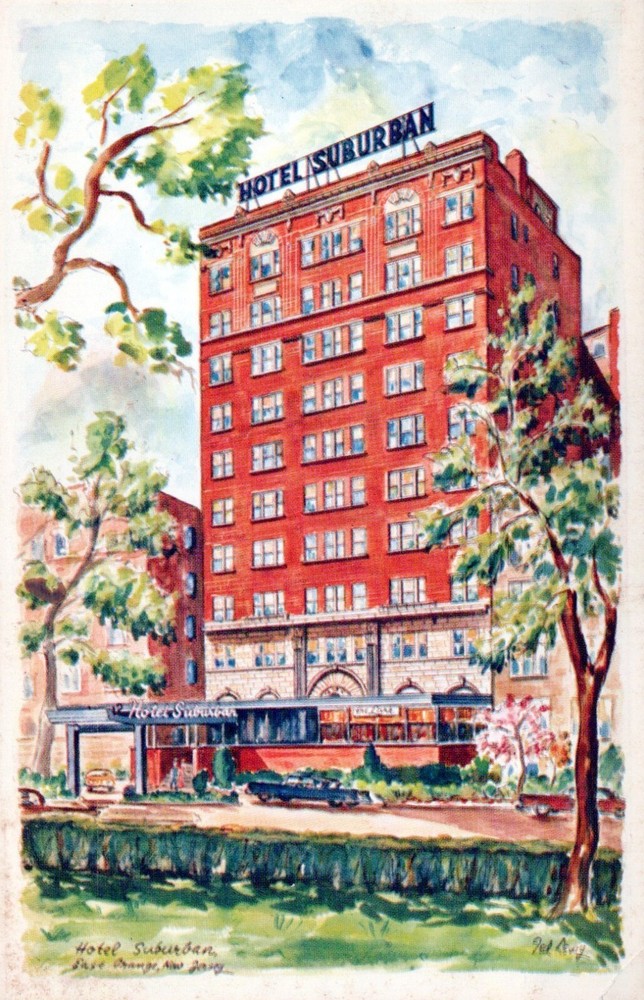 Hotel Suburban East Orange NJ New Jersey Drawing Postcard