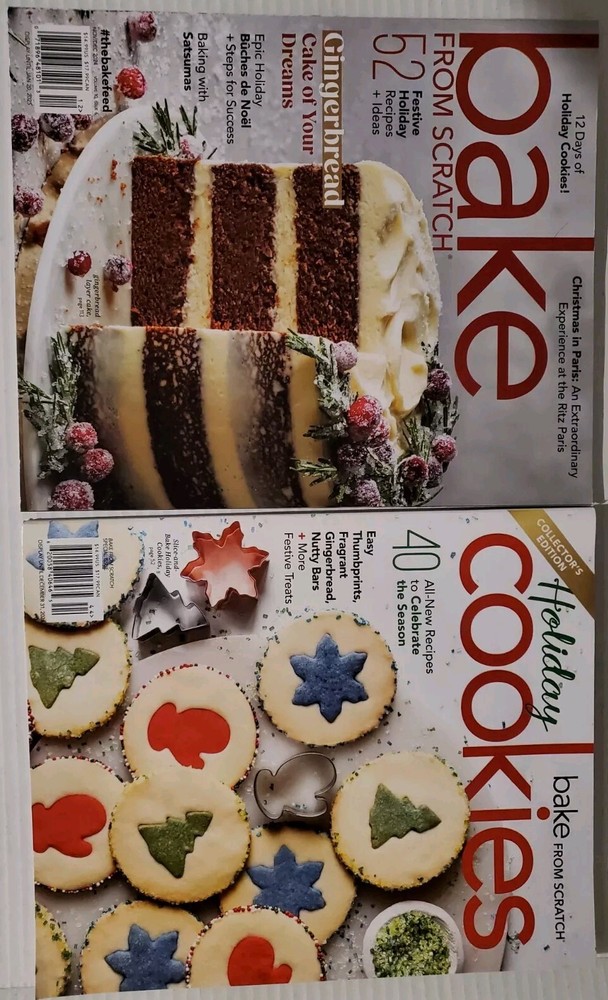BAKE FROM SCRATCH LOT OF 2 HOLIDAY 2024 ISSUES  HOLIDAY COOKIES AND BAKE