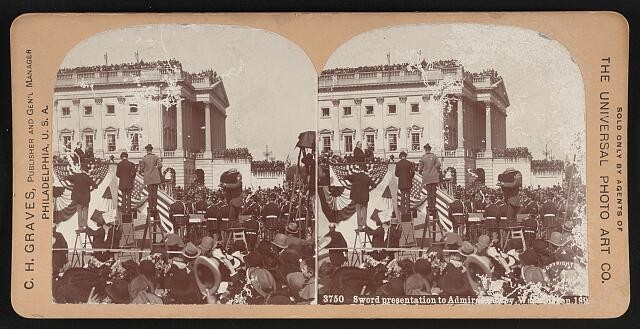 Photo:Sword presentation to Admiral Dewey, Washington, 1899