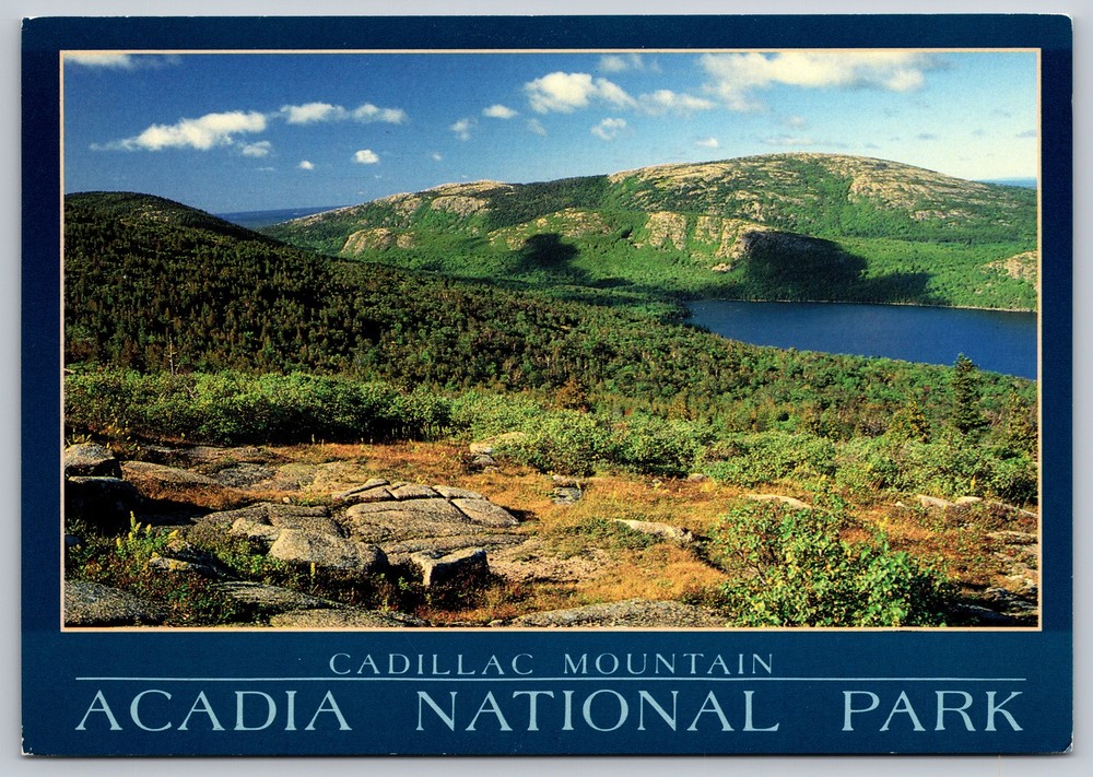 Cadillac Mountain Acadia National Park Maine Eagle Lake Scenic Postcard-image
