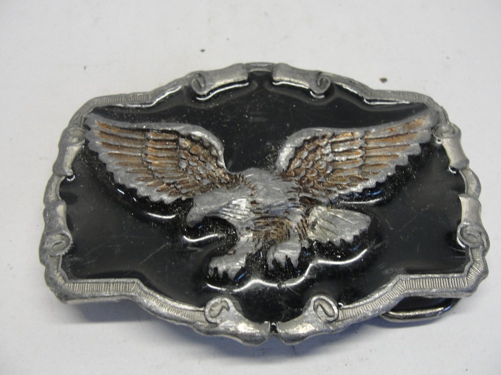 VINTAGE 1983 THE GREAT AMERICAN BUCKLE FLYING EAGLE BELT BUCKLE