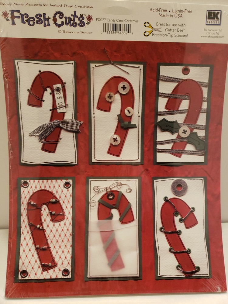 Book Of Fresh Cuts 'Candy Cane Christmas', Acid Free, Lignin Free, Scrapbooking-image