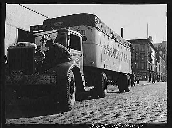 New York NY 1900s Associated Transport Co Trucking Terminal Delivery Truck