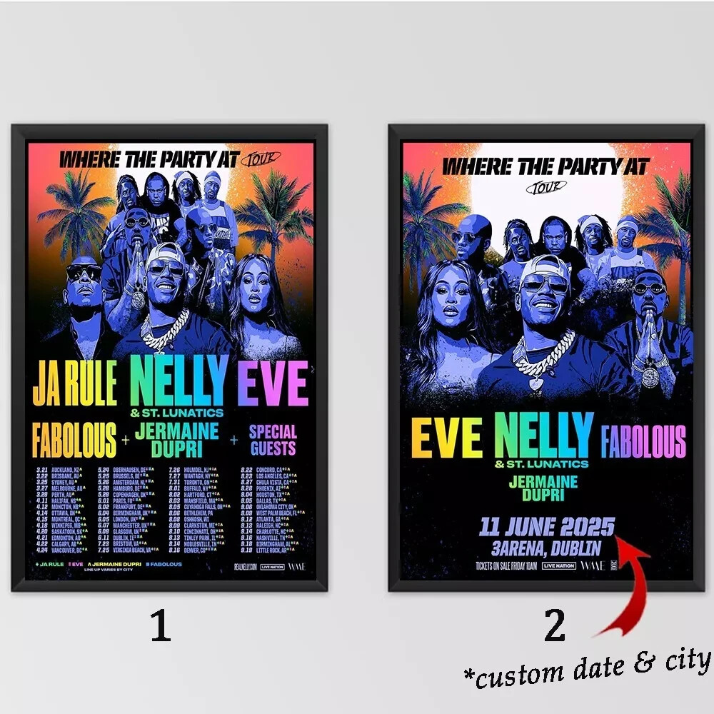 Custom Nelly 2025 Tour Dates Poster - Home Decor Wall Art No Frame