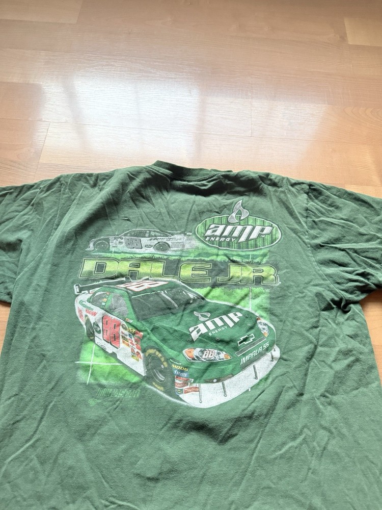Y2K Green vintage NASCAR Dale Earnhardt Jr. Amp Energy T-shirt