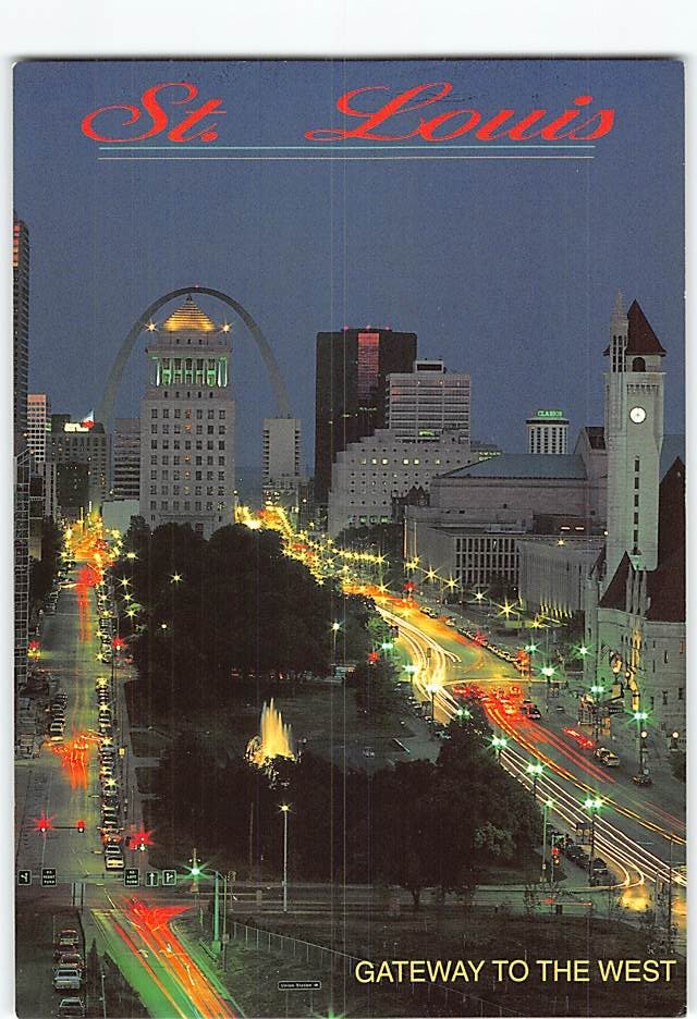 Postcard Aerial View St. Louis Missouri USA