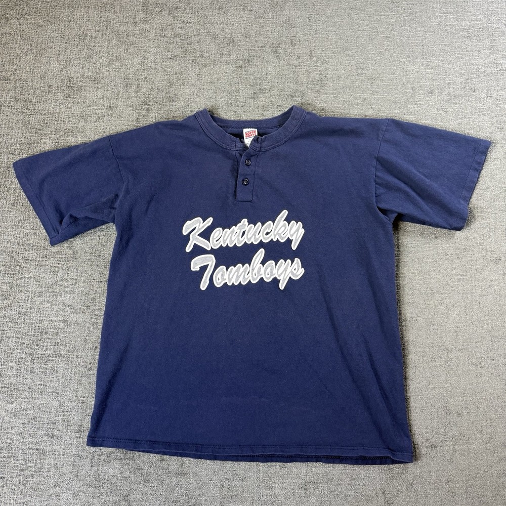 Vintage Soffe Shirts Kentucky Tomboys Baseball Shirt Single Stitch Made In USA