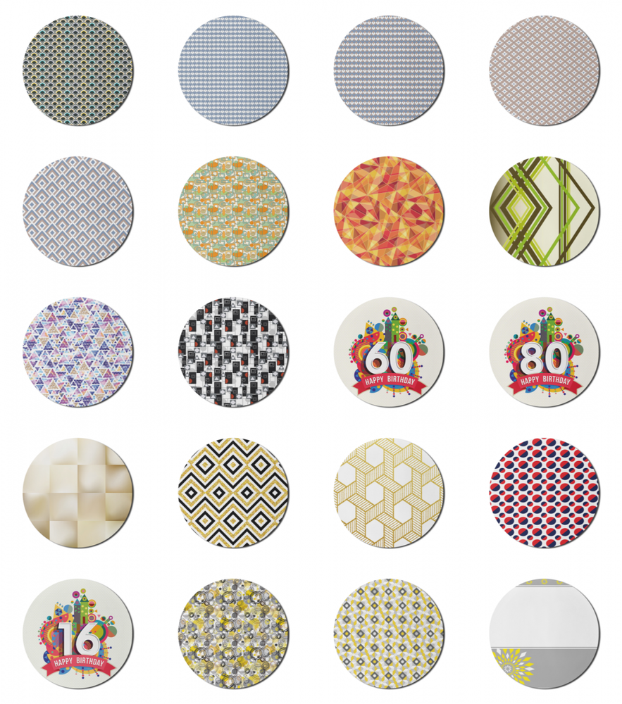 Ambesonne Non-Slip Chevron Gaming Mousepad Round 8 Inch Rubber Base Modern Design  