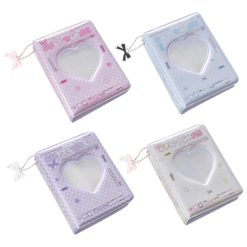 Kpop Photocard Binder 40 Pockets Love Heart Hollow Photo Card Holder