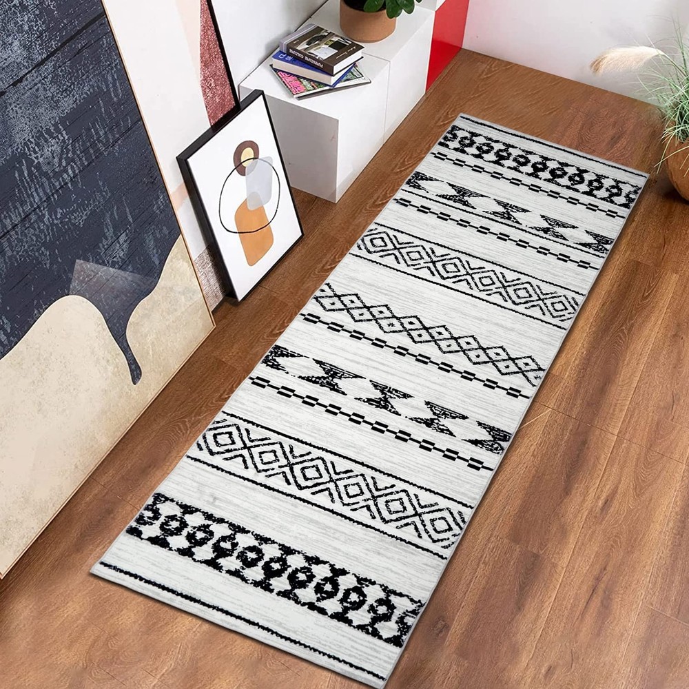2x8 Long Hallway Runner Rug Waterproof Kitchen Rug Runner Moroccan Area Rug M...