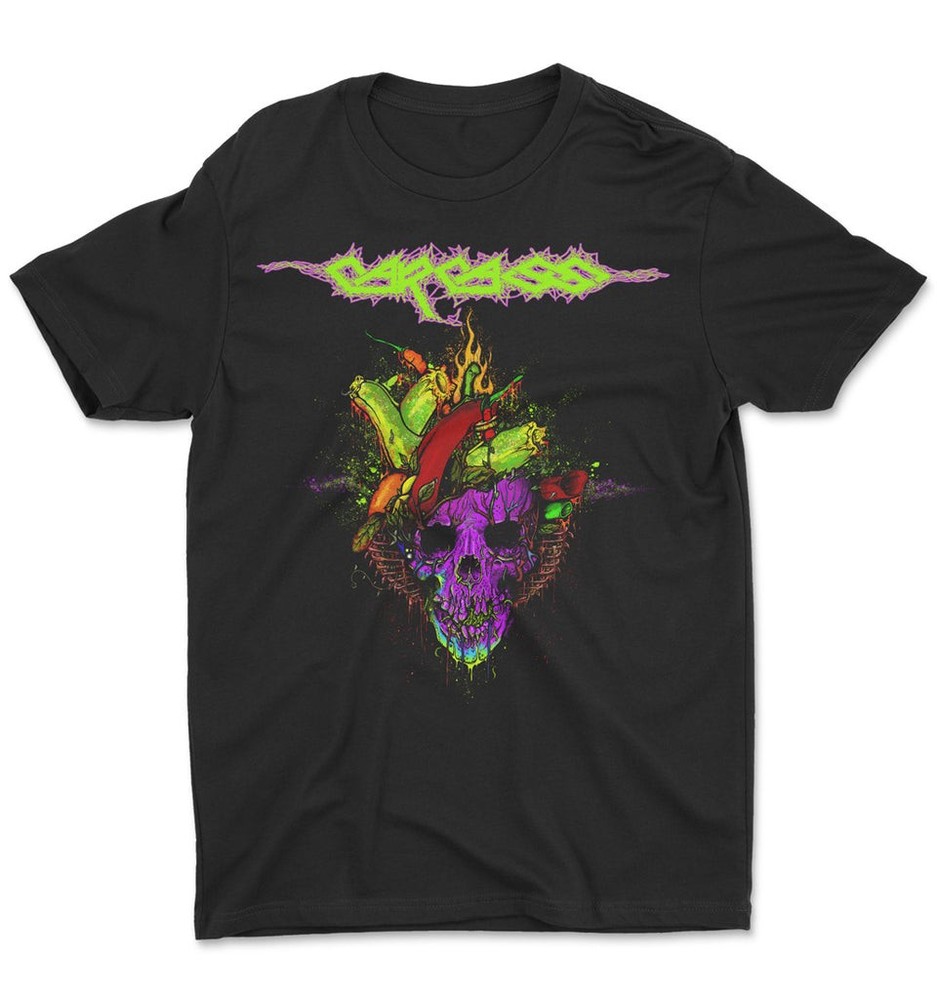 Carcass Black Light Veggies T-shirt Unisex Heavy Cotton All Size Reprint
