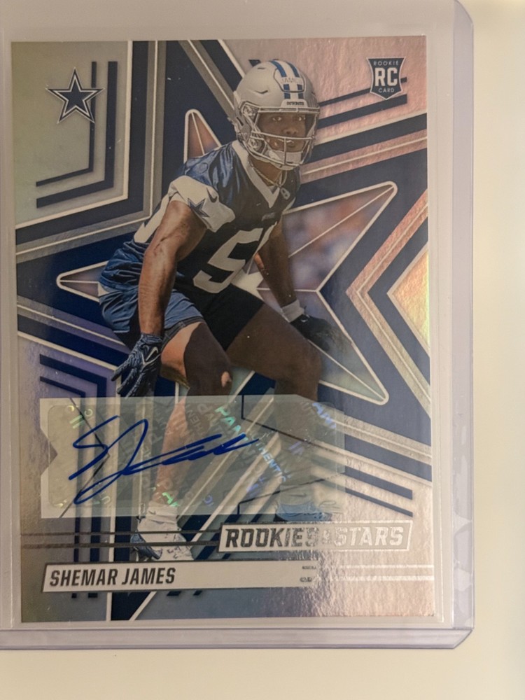 Shemar James Rookie Auto - Panini Rookies & Stars - Dallas Cowboys