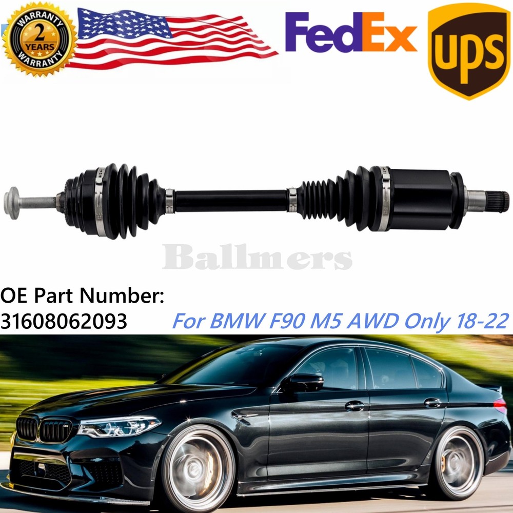 31608062093 Front Left Driver Side Shaft Axle for 2018-2023 BMW F90 M5 M8 AWD
