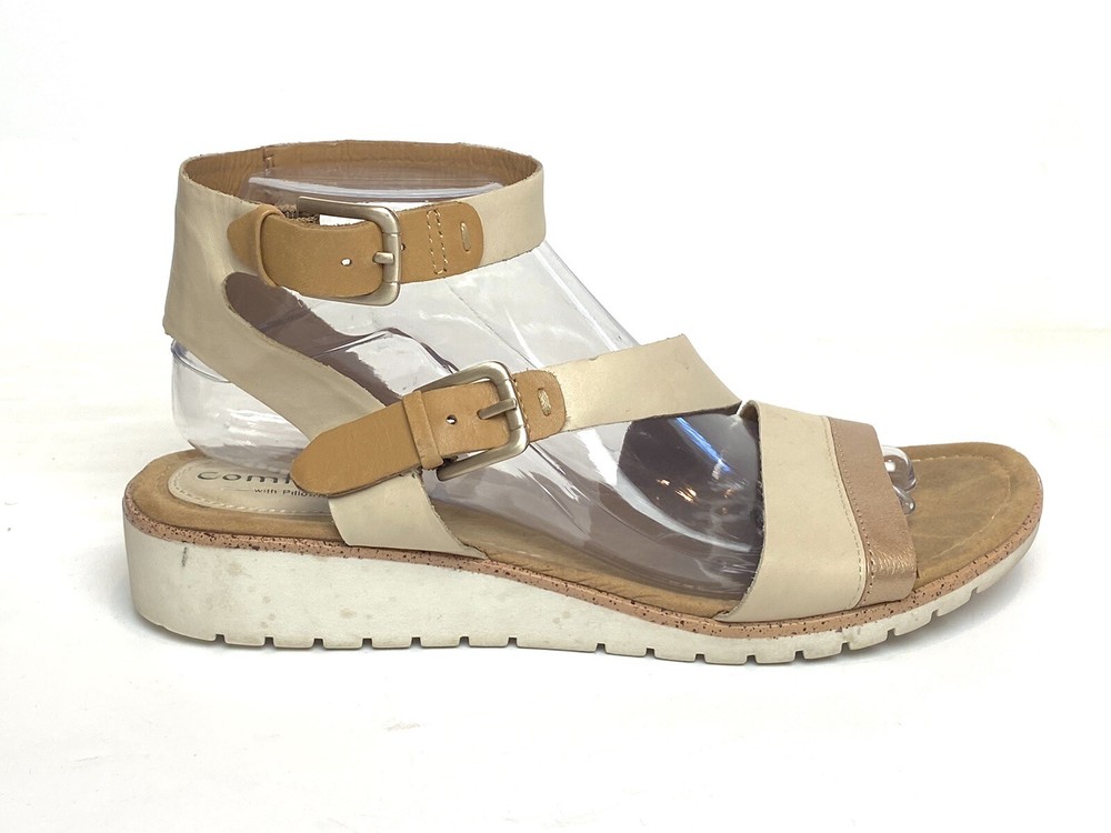 Comfortiva Cortina Leather Women's Sandal in White - US Size 10