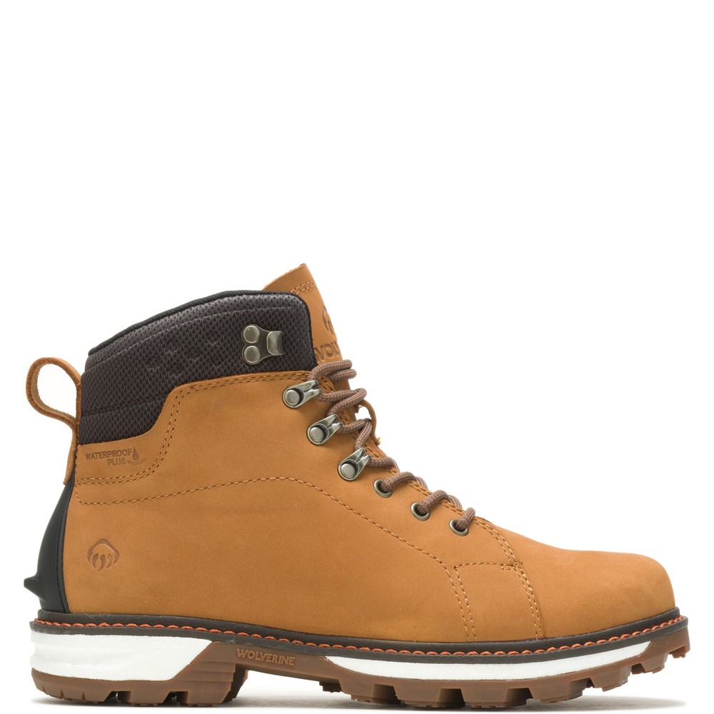 Wolverine Forge Ultraspring 6 Inch Waterproof Brown Mens Work Boots Safety Toe