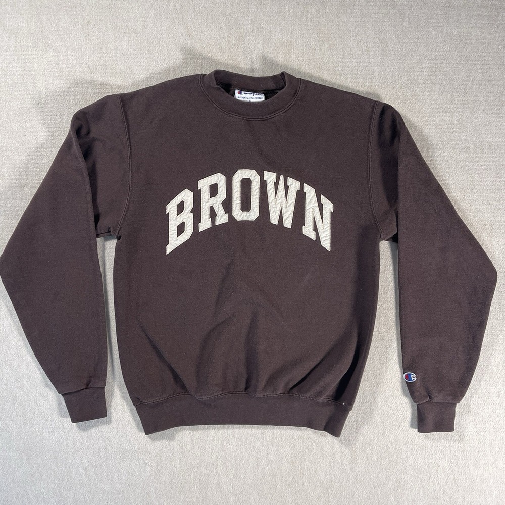 Vtg Brown University Champion Athleticwear Collegiate Crewneck Sweater Small