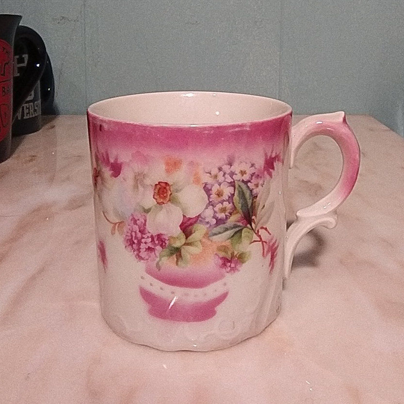 Vintage Kamla Coffee Mug Cup Germany Handpainted Floral Design Tea Mug