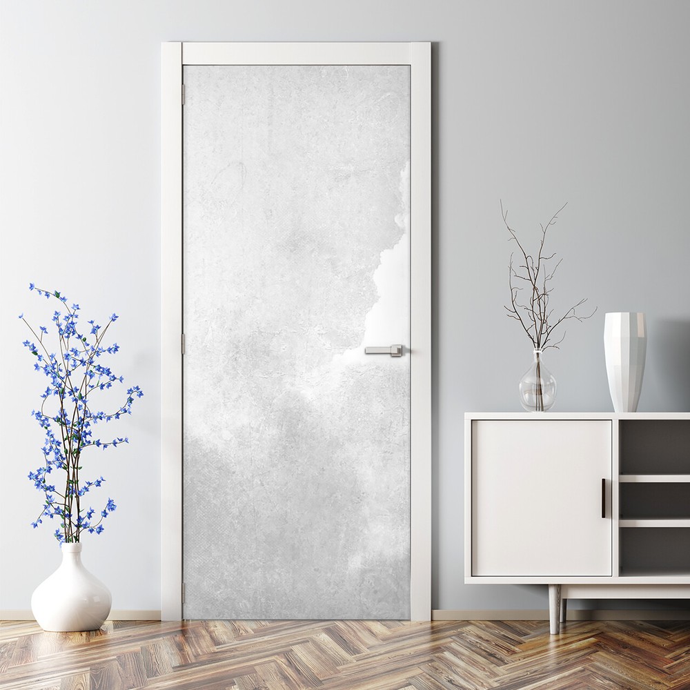 Grey Clouded Bubble-Free Dreamy Nursery Vintage Self-Adhesive Door Sticker