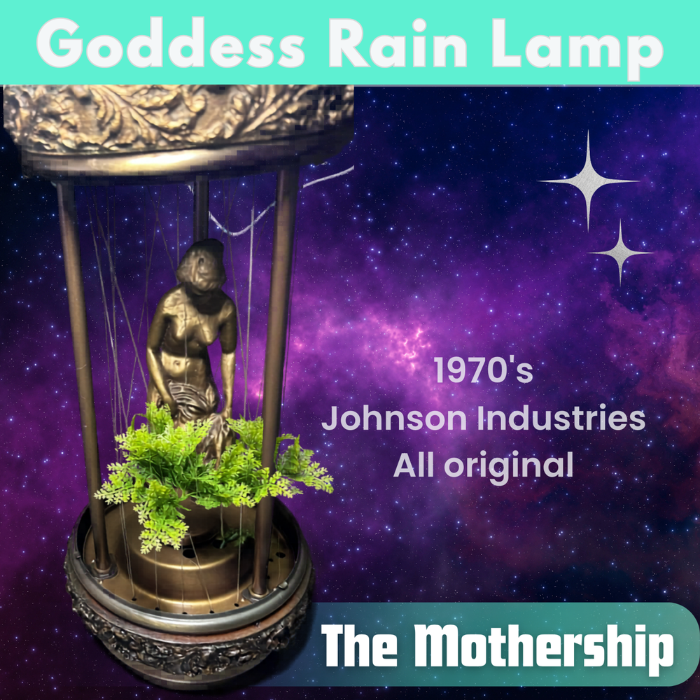 Vintage 1970s Hanging Rain Lamp Nude Goddess Motion Oil Lamp Johnson Industries