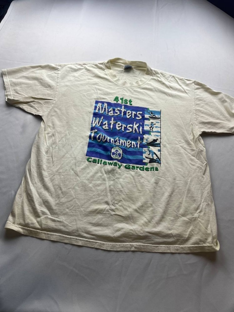 VTG 41st Masters Waterski Tournament Shirt Mens Size XL White Callaway Gardens