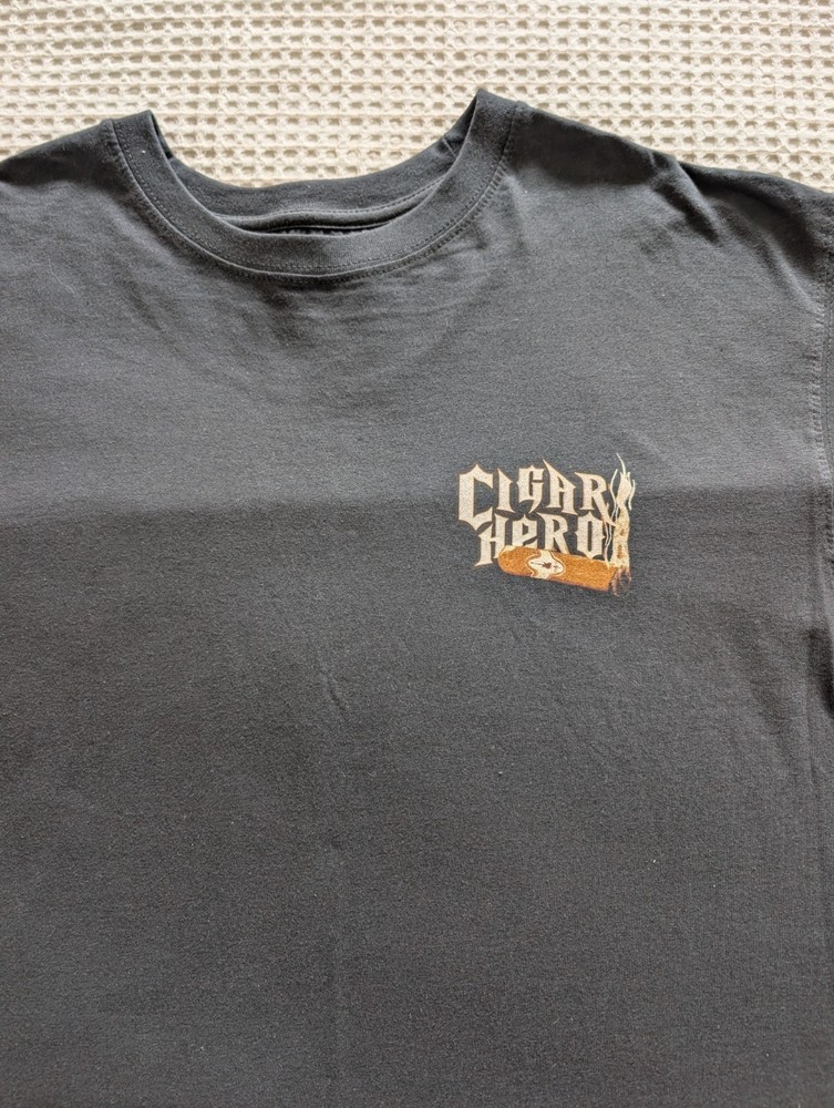 Joe Marlin Cigar Hero All Fired Up Men's Black T-Shirt Size XL
