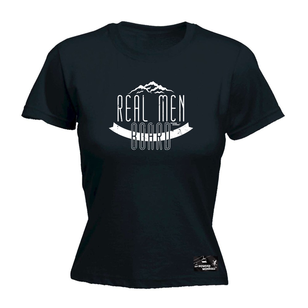 Winter Sports Pm Real Men Board - Womens T Shirt Funny T-Shirt Gift Novelty