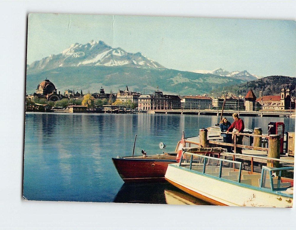 Postcard Lucerne and Mount Pilatus Lucerne Switzerland