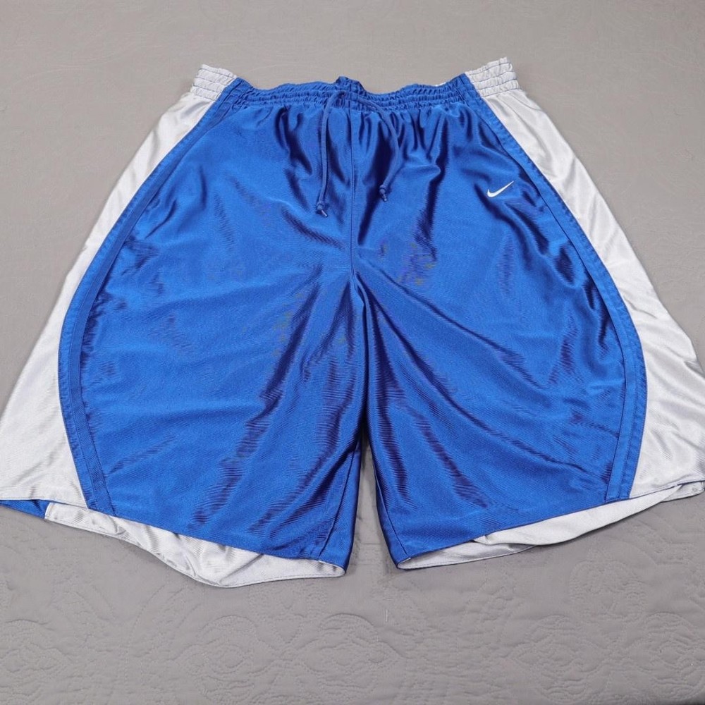 Nike Dazzle Shorts Mens 2XL Blue Reversible Basketball Athletic Gym Training