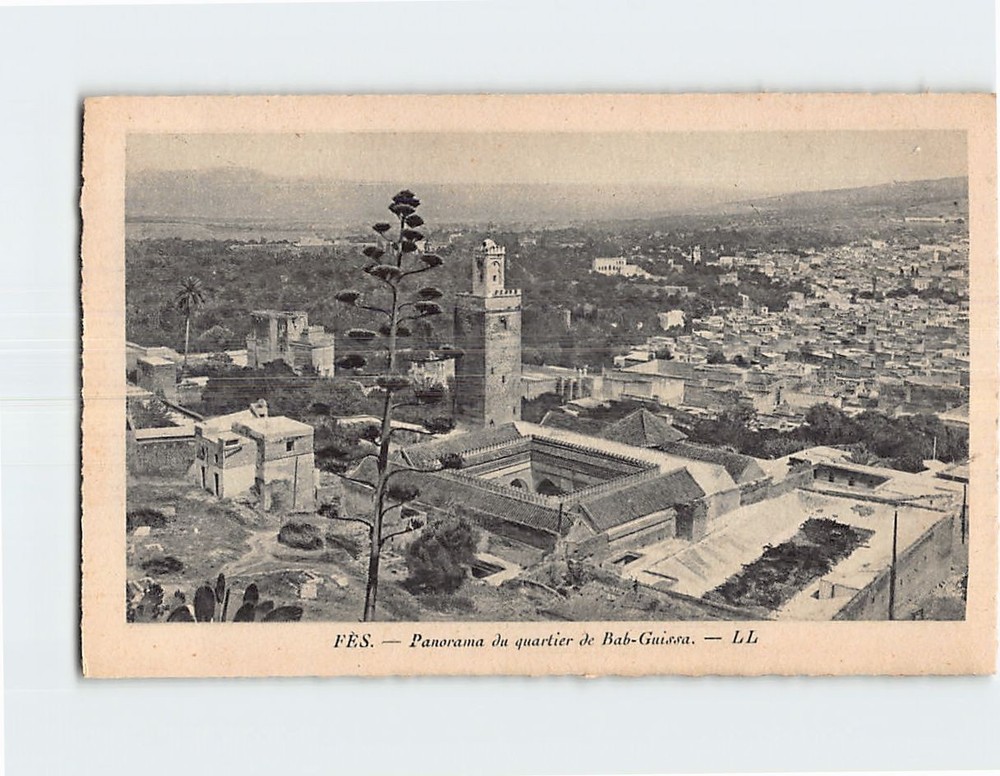 Postcard Panorama du quartier de Bab Guissa Fes Morocco