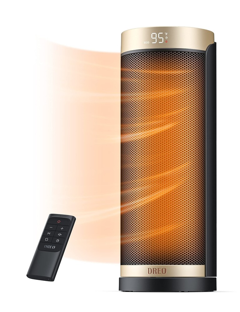 Dreo Space Heater 1500W PTC Ceramic Heaters for Indoor Use with Remote 70° Os...