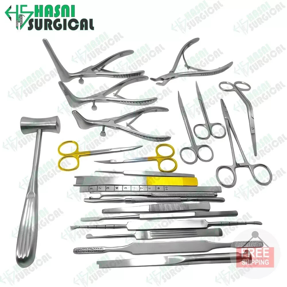 21-Piece Professional Nasal Surgery Kit for Precision Rhinoplasty  